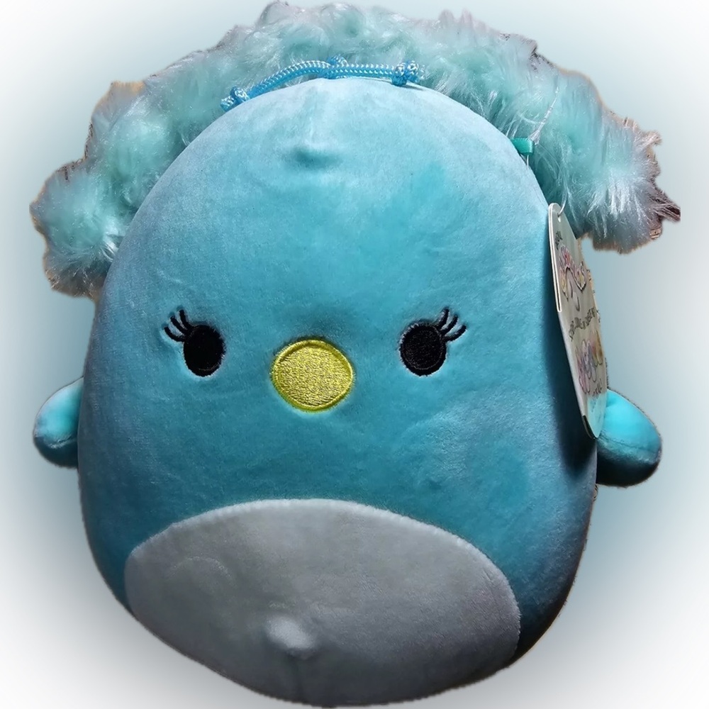 Squishmallows Blue and White Bird “ Tiff” Plush